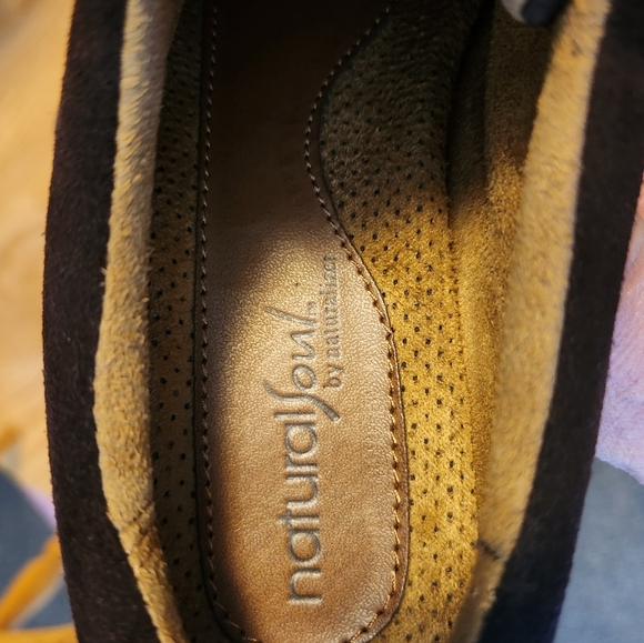 🌞NICE🌞NATURAL SOUL Brown Leather Flats Sz 6.5 - Picture 5 of 8